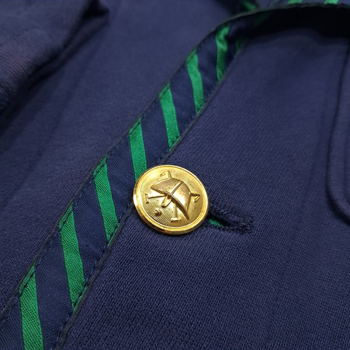 CL436 S 폴로 00s 피마코튼 크레스트 파이핑 네이비 자켓 상품이미지5