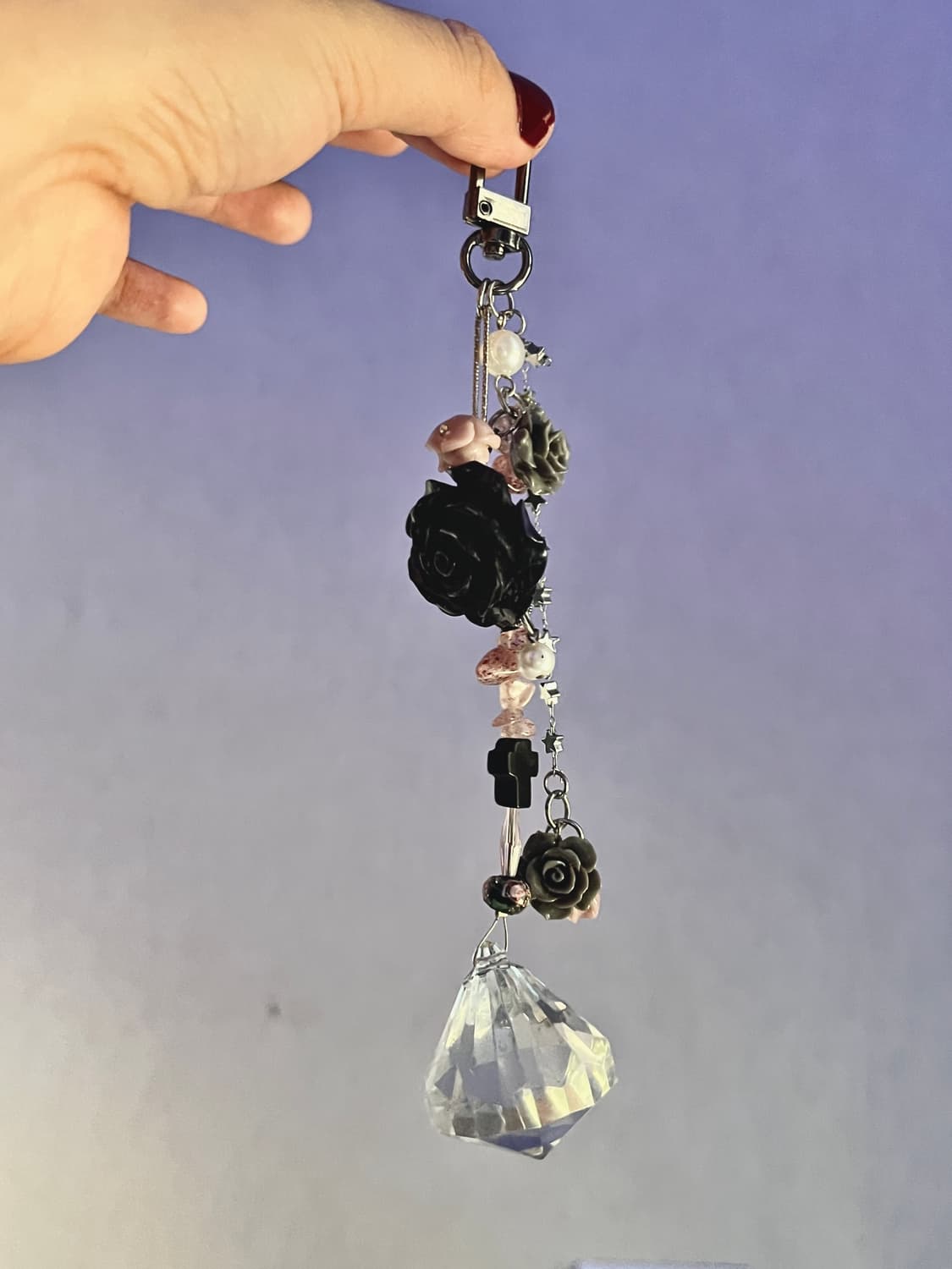 장미꽃 샹들리에 핸드메이드 키링 상품이미지5