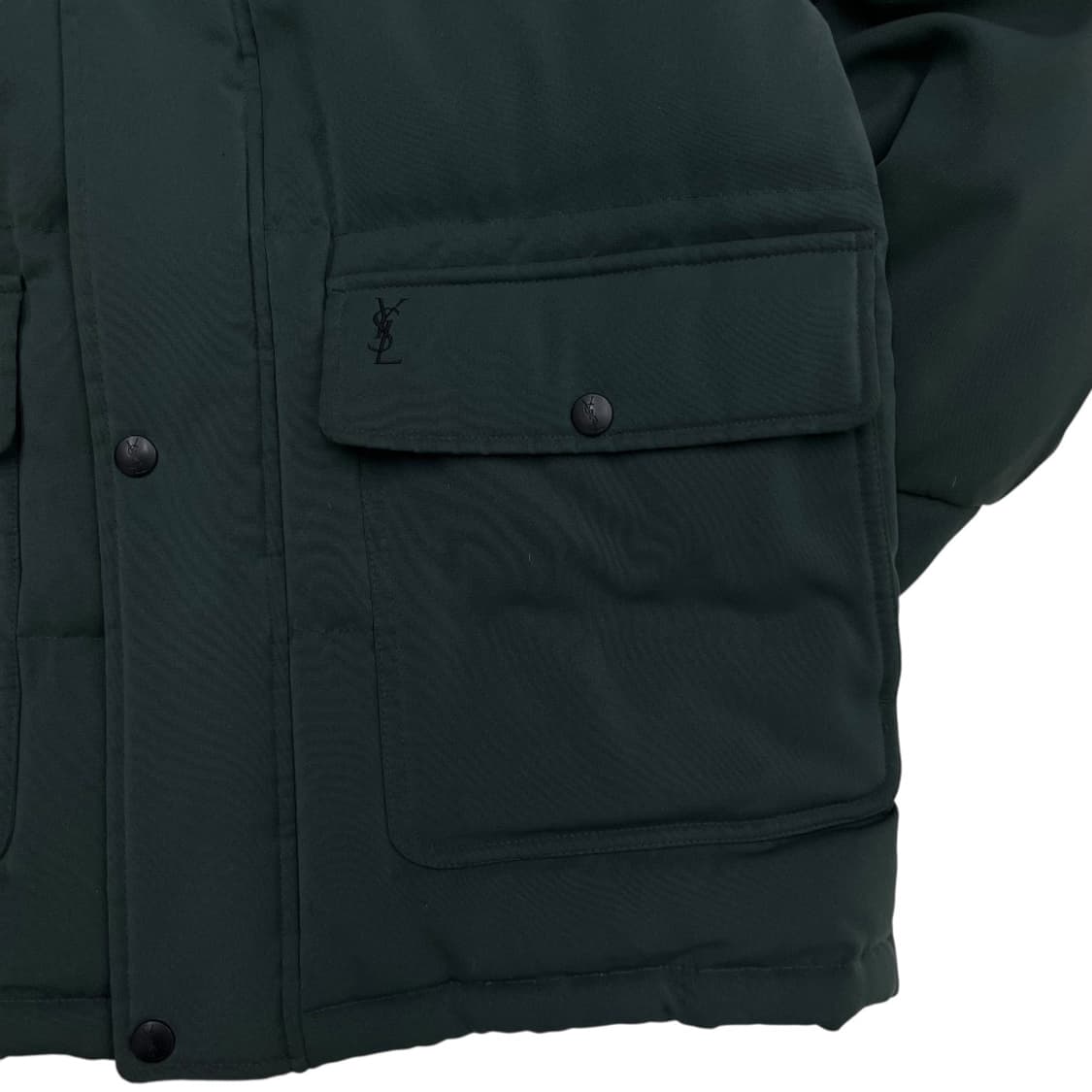 입생로랑 포켓 미니로고 딥그린 패딩 자켓 100 상품이미지6