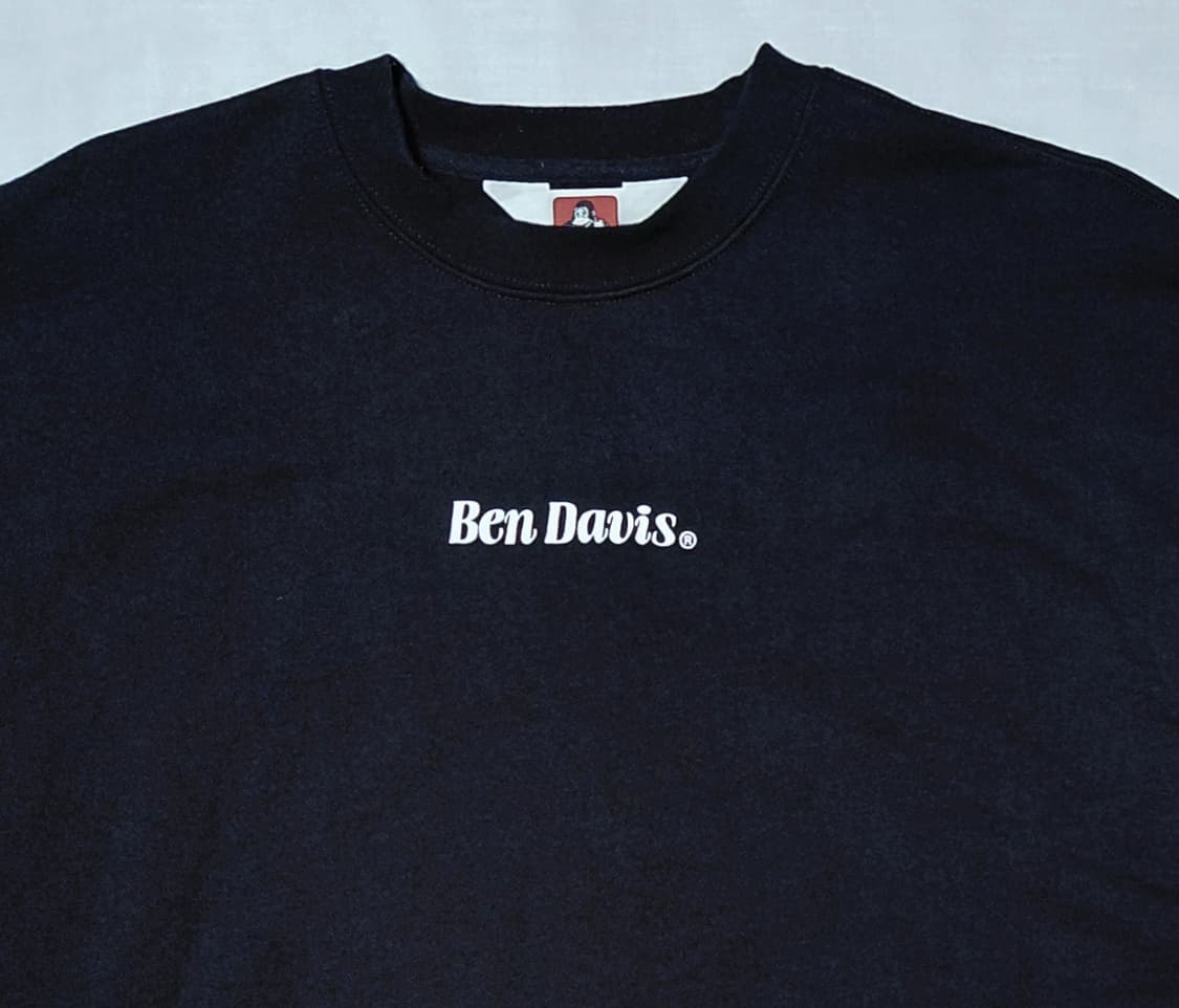 [M] 벤 데이비스(Ben Davis) 백로고 헤비웨이트 맨투맨 블랙 상품이미지2