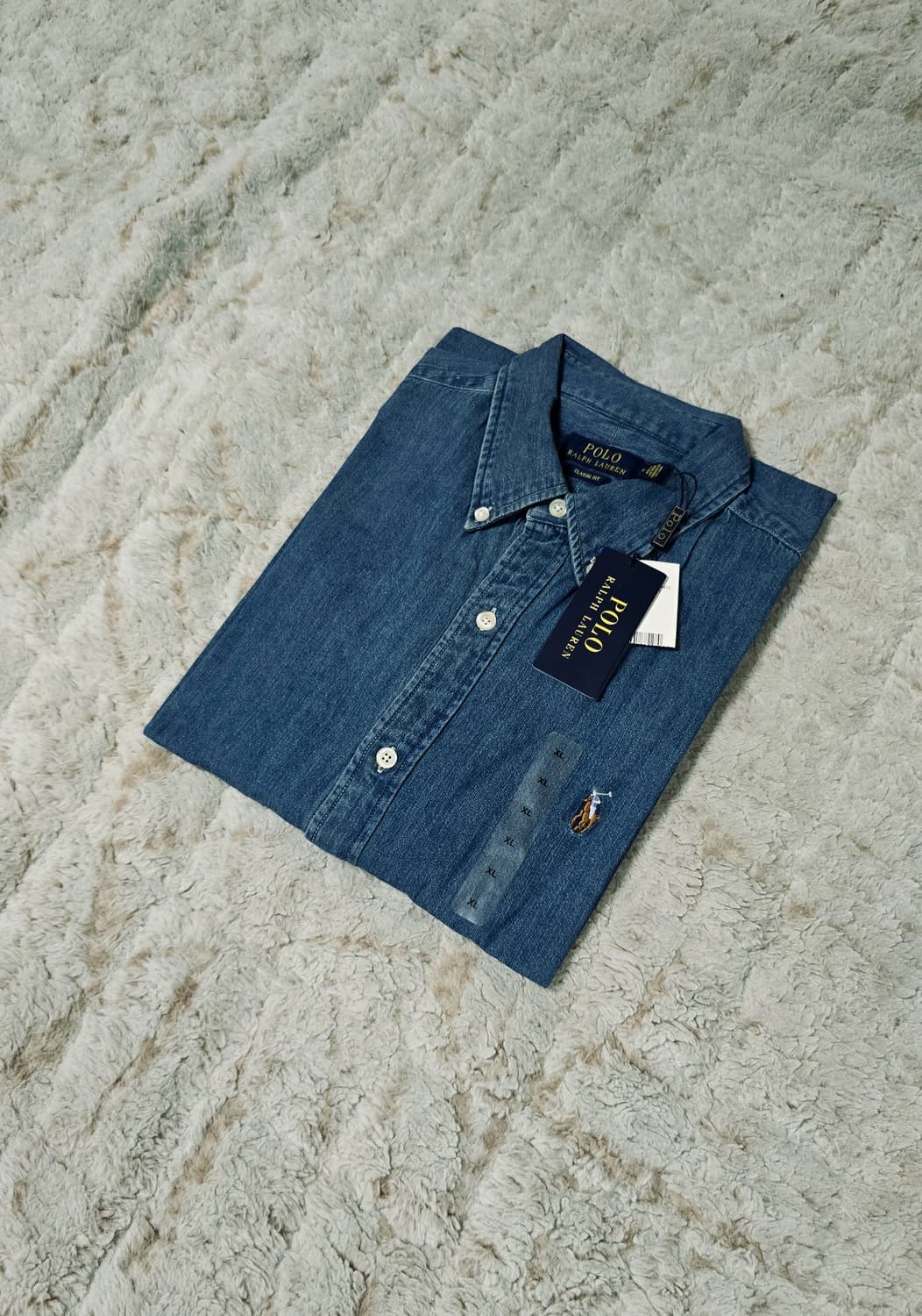 폴로 랄프로렌 중청 데님 셔츠 XL사이즈 새상품 상품이미지2