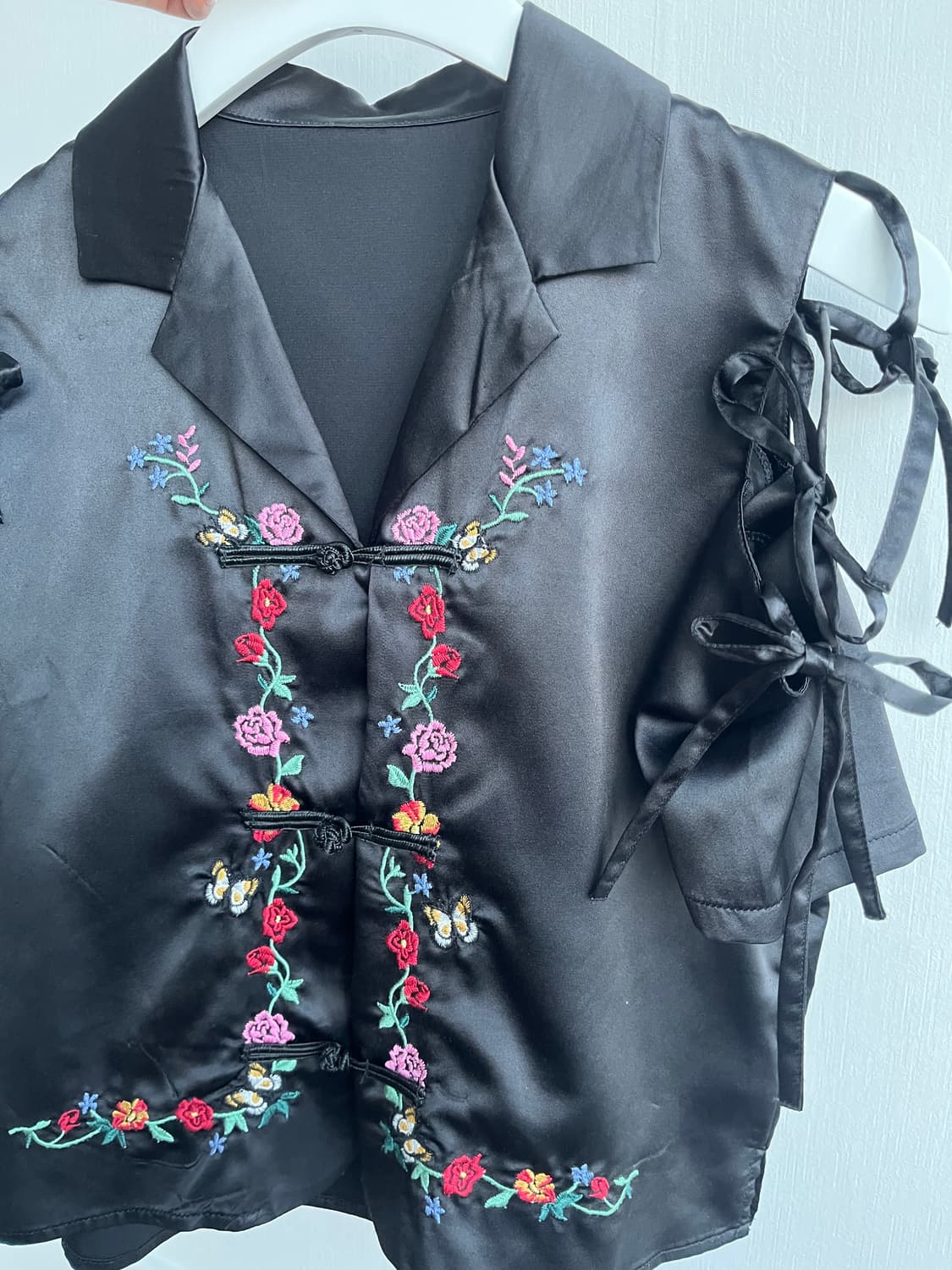 자수 오프숄더 치파오 블라우스 상품이미지8