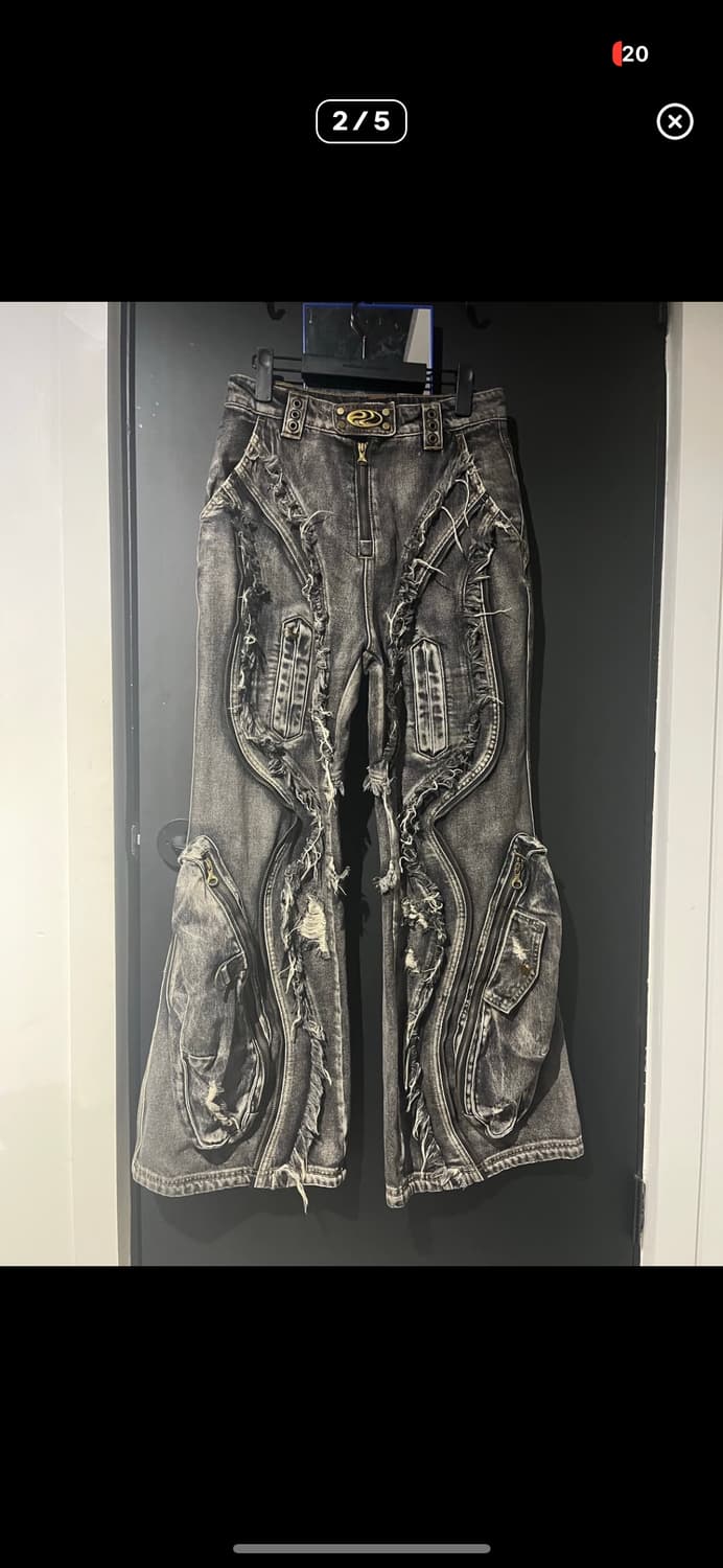 PERSONSOUL ALIENS DIRTY RIPPED 데님 배 기진 상품이미지2