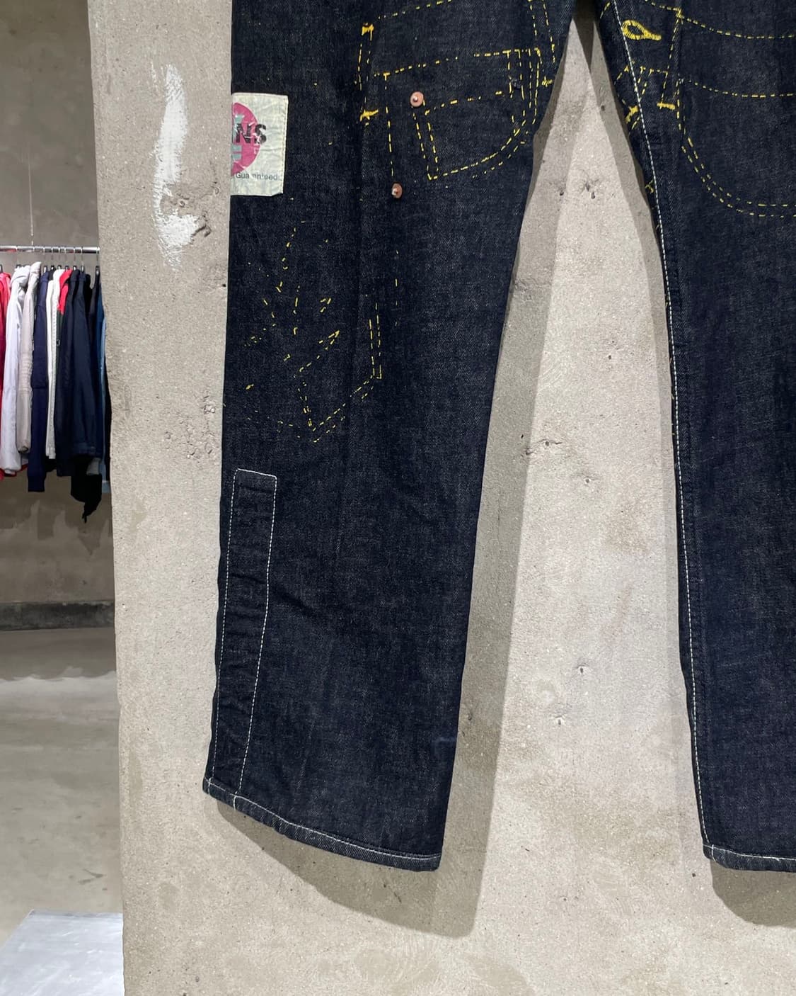 미치코 코시노 yen jeans 흑청 페인팅 데님 팬츠 상품이미지4