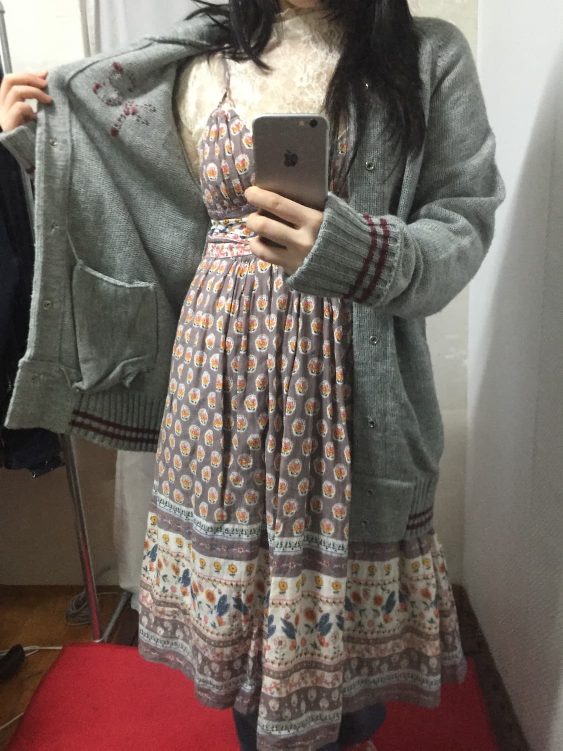 vintage hagumi  flower dress 상품이미지4