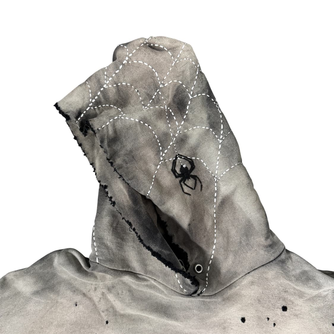 빈티지 페이드 스파이더웹 사시코 후드 Sashiko Hoodie 상품이미지4