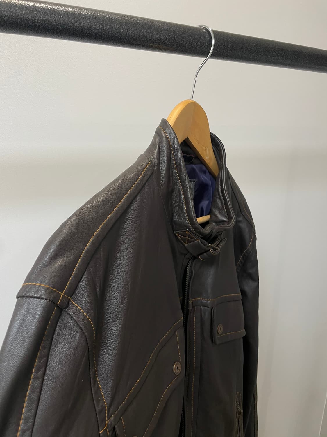 (105) hendrix 헨드릭스 빈티지 투포켓 양가죽 자켓 상품이미지4