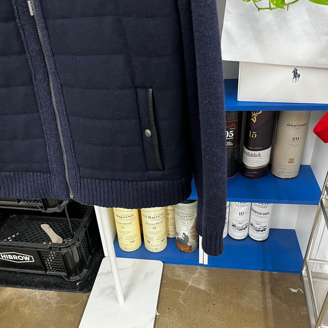 코치 엘보우 패치 후드 집업 울자켓 L 상품이미지4