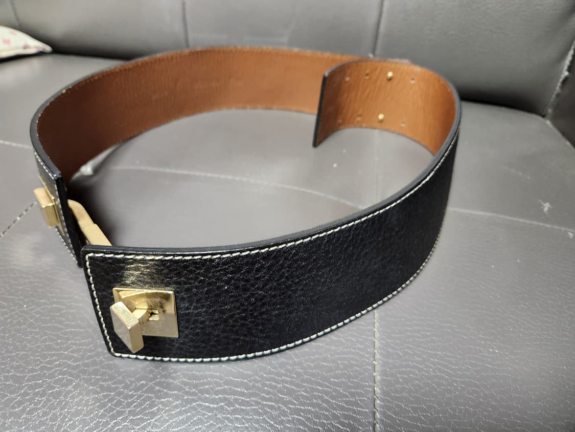 DECO 넓은 가죽 패션벨트 M 상품이미지4