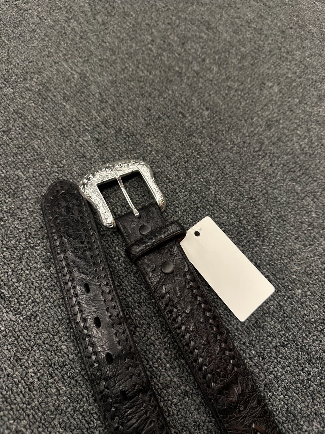 빈티지 웨스턴 블랙 벨트 상품이미지2