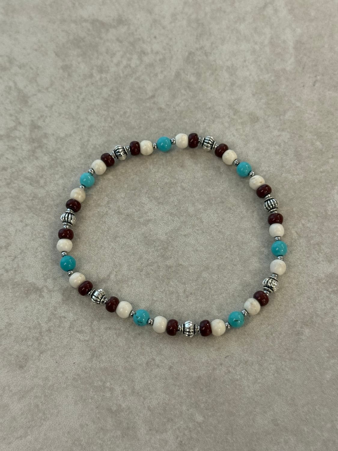 산호 터키석 레이어드 팔찌 상품이미지1