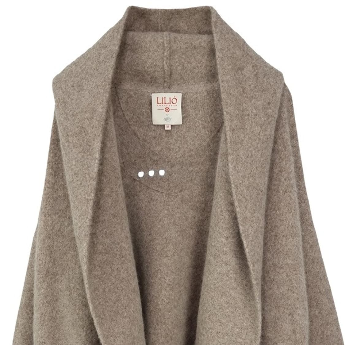 [OILILY] 오일리 오버핏 오픈 후드 모직 코트 베이지 P01128 상품이미지4