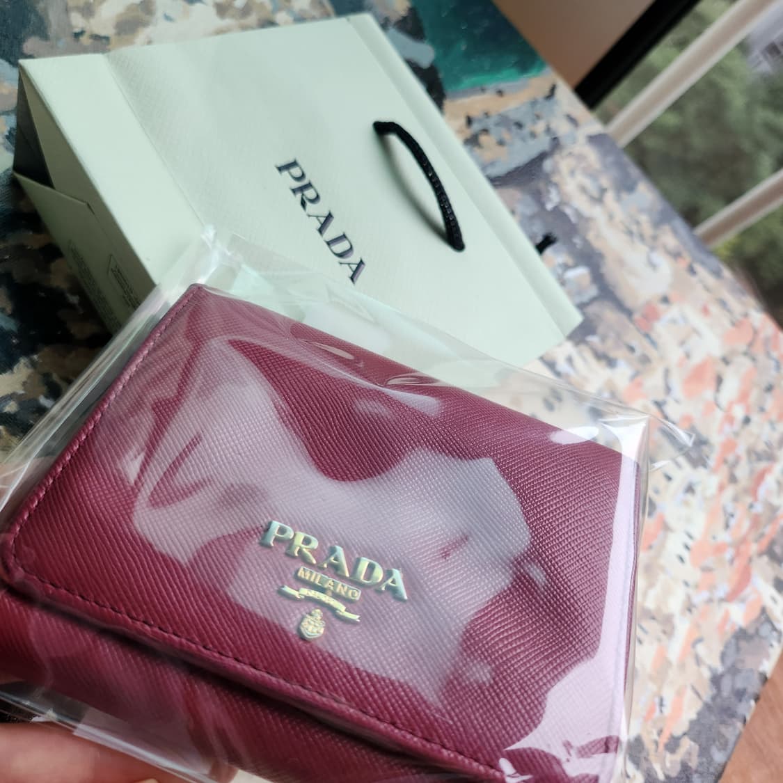 [정품] PRADA 3단 사피아노 반지갑 1m0176 핫핑크 상품이미지8