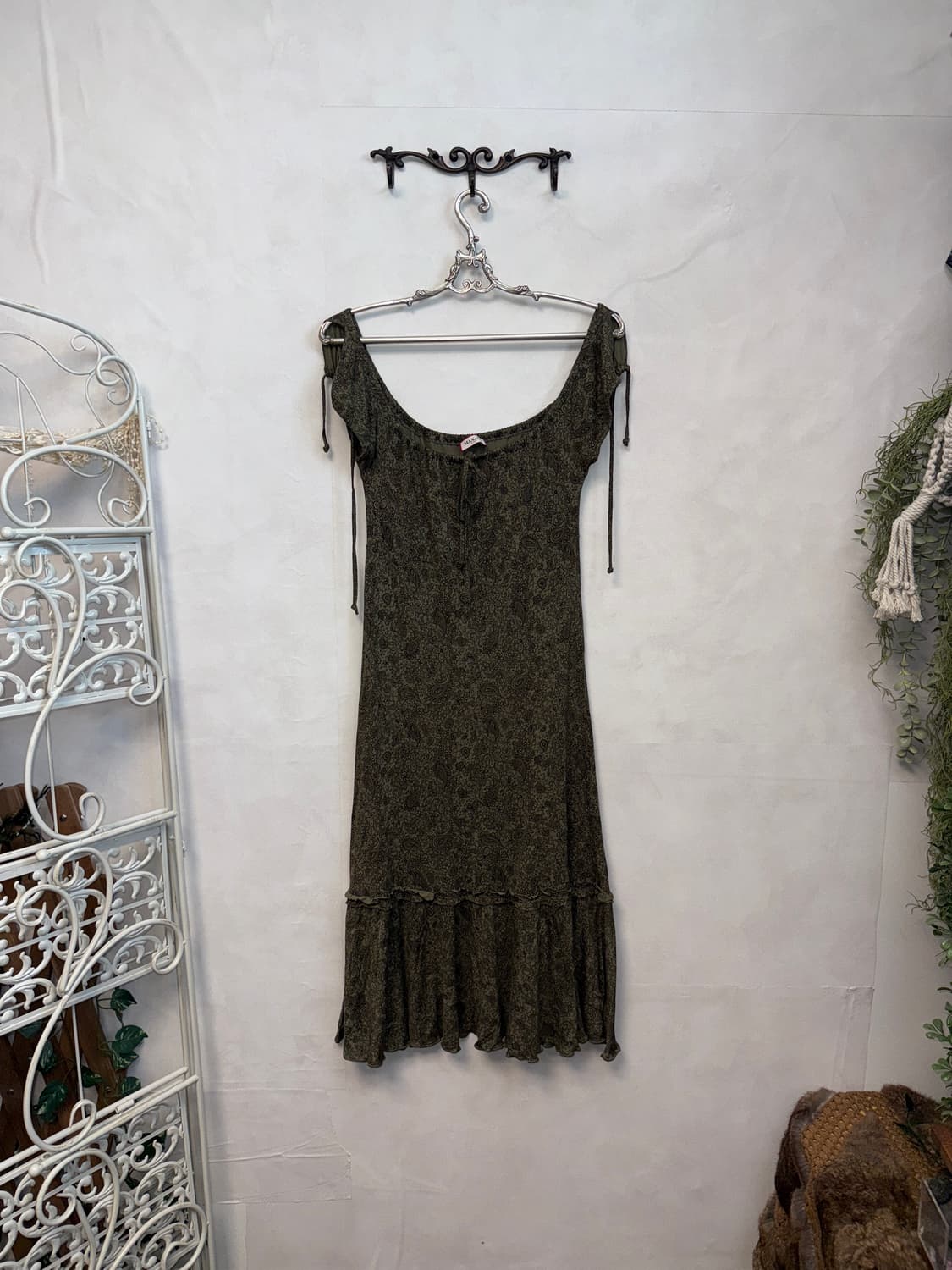 Max&Co khaki  paisley floral 오프숄더 ops 상품이미지1