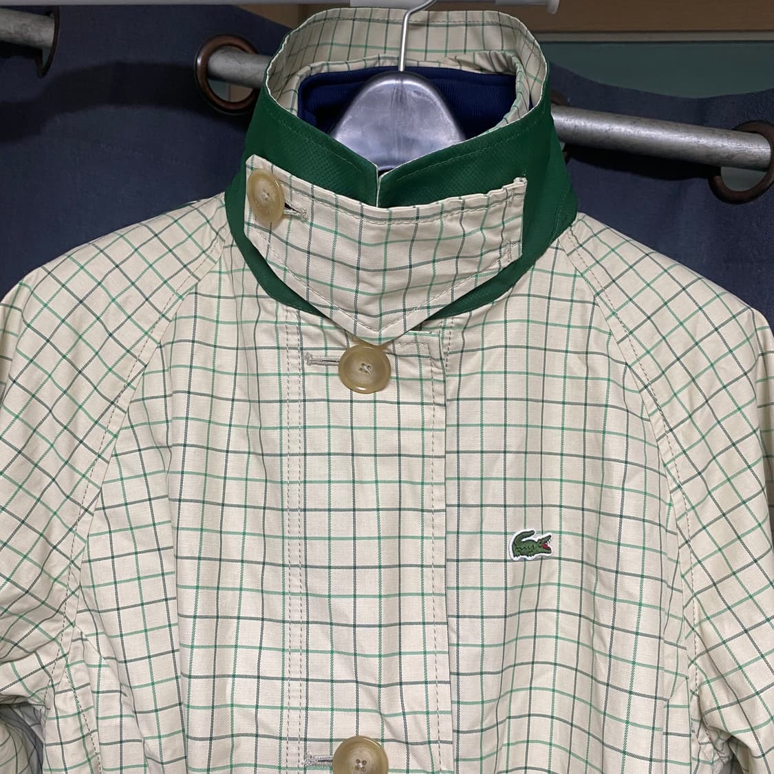 라코스테 벨티드 체크 트렌치코트 34 상품이미지5