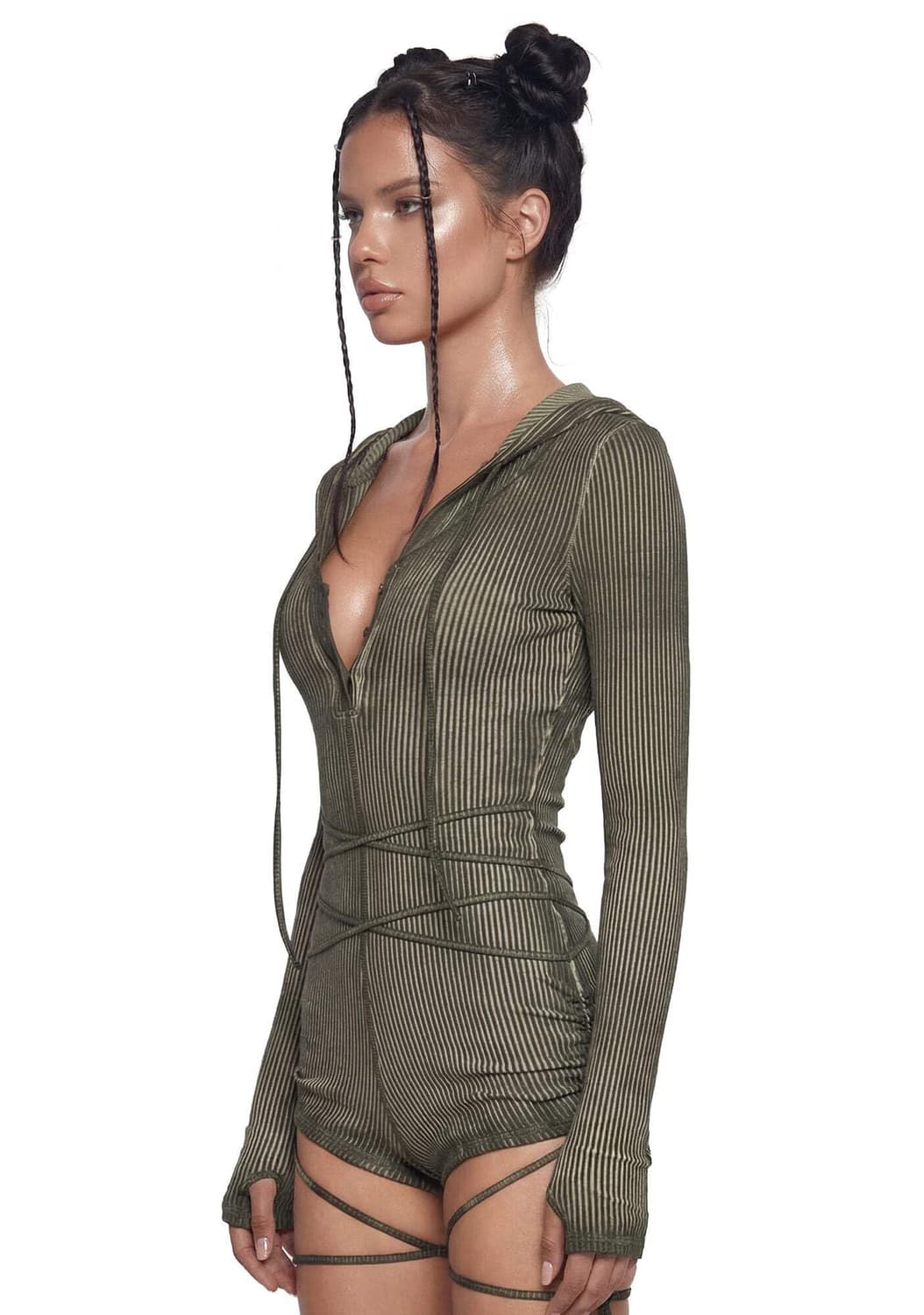 Dollskill 돌스킬 darkerwavs hoodromper 바디수트 상품이미지3