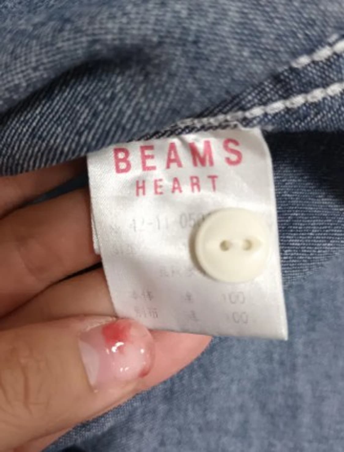 Beams heart 청데님셔츠 M 사이즈 상품이미지5