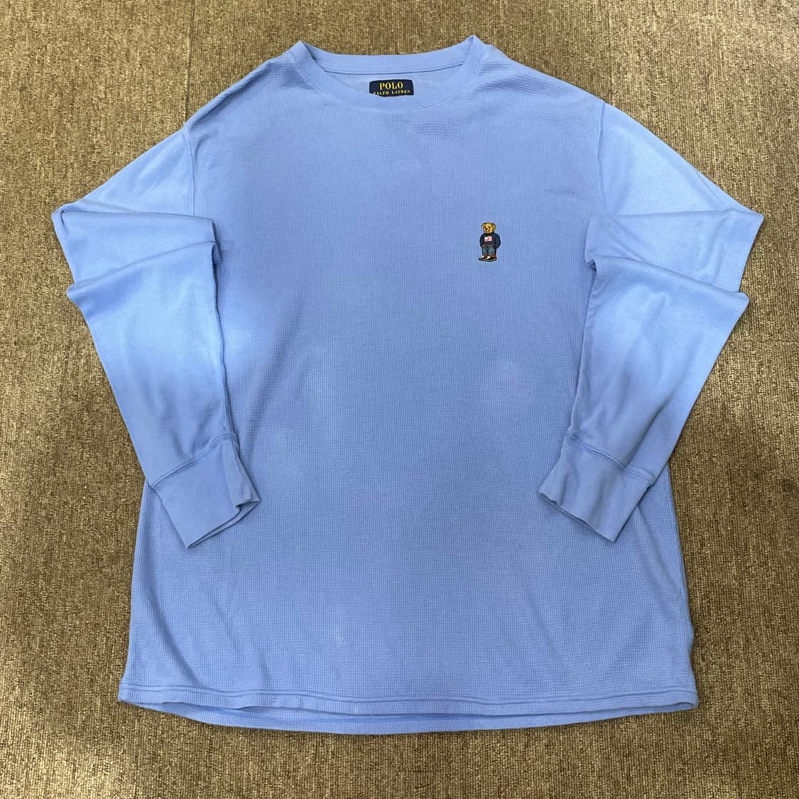 (XL) POLO 폴로 랄프로렌 테디베어 와플 코튼 롱 슬리브 티셔츠 상품이미지1