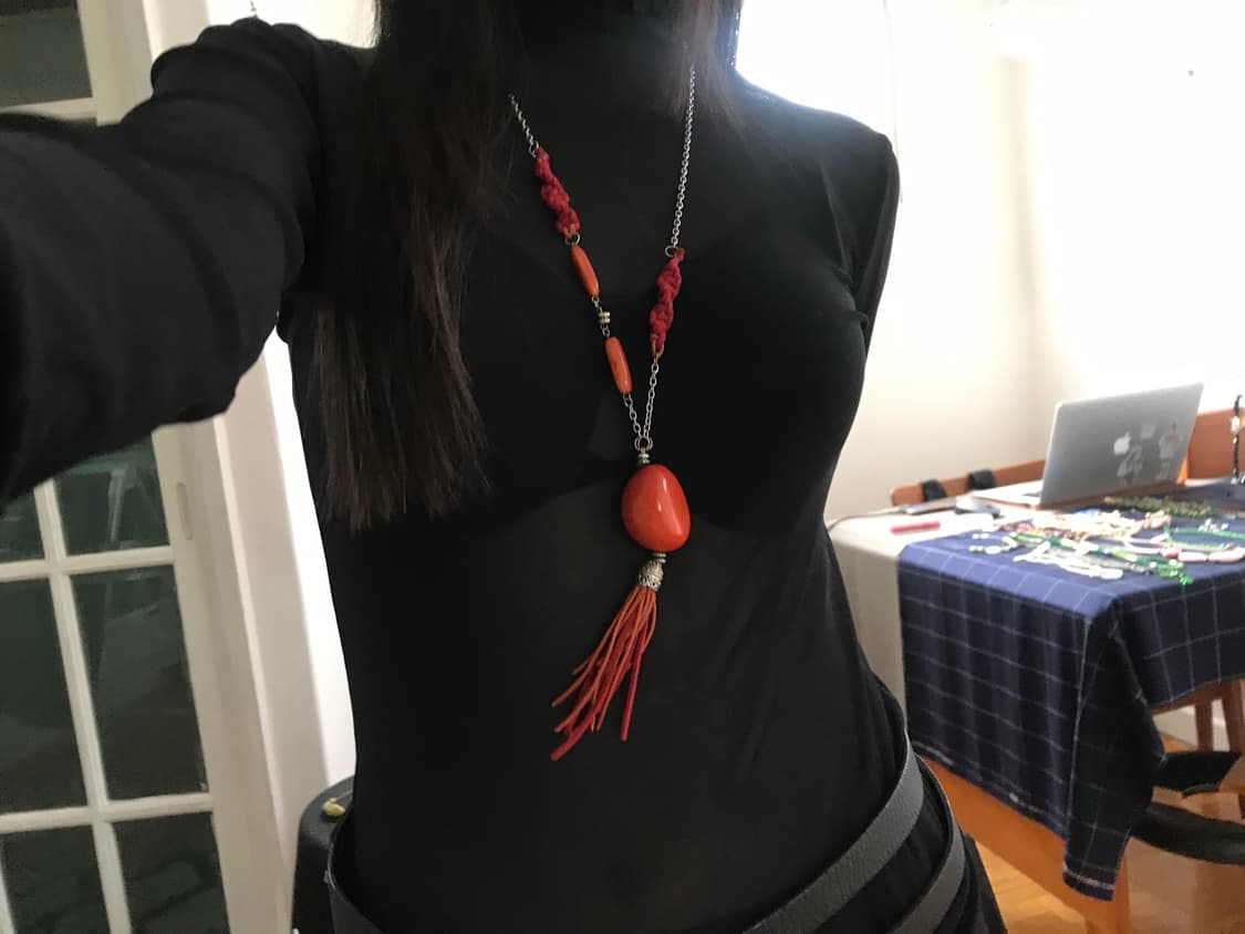 vintage black see-through top 상품이미지6