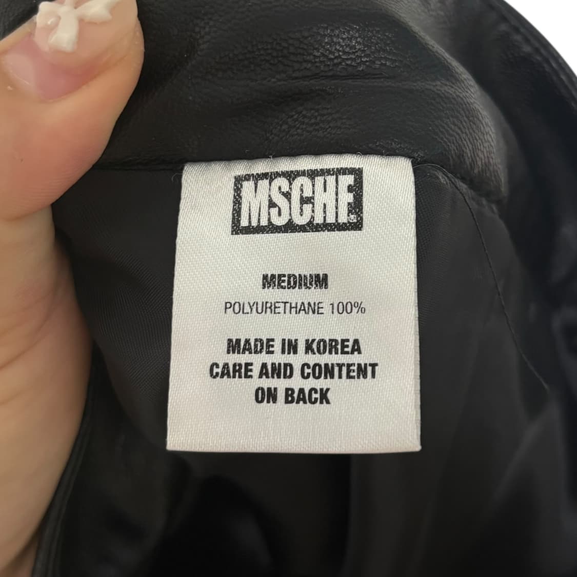 3833 미스치프 블랙 가죽 미니스커트 숏스커트 상품이미지5