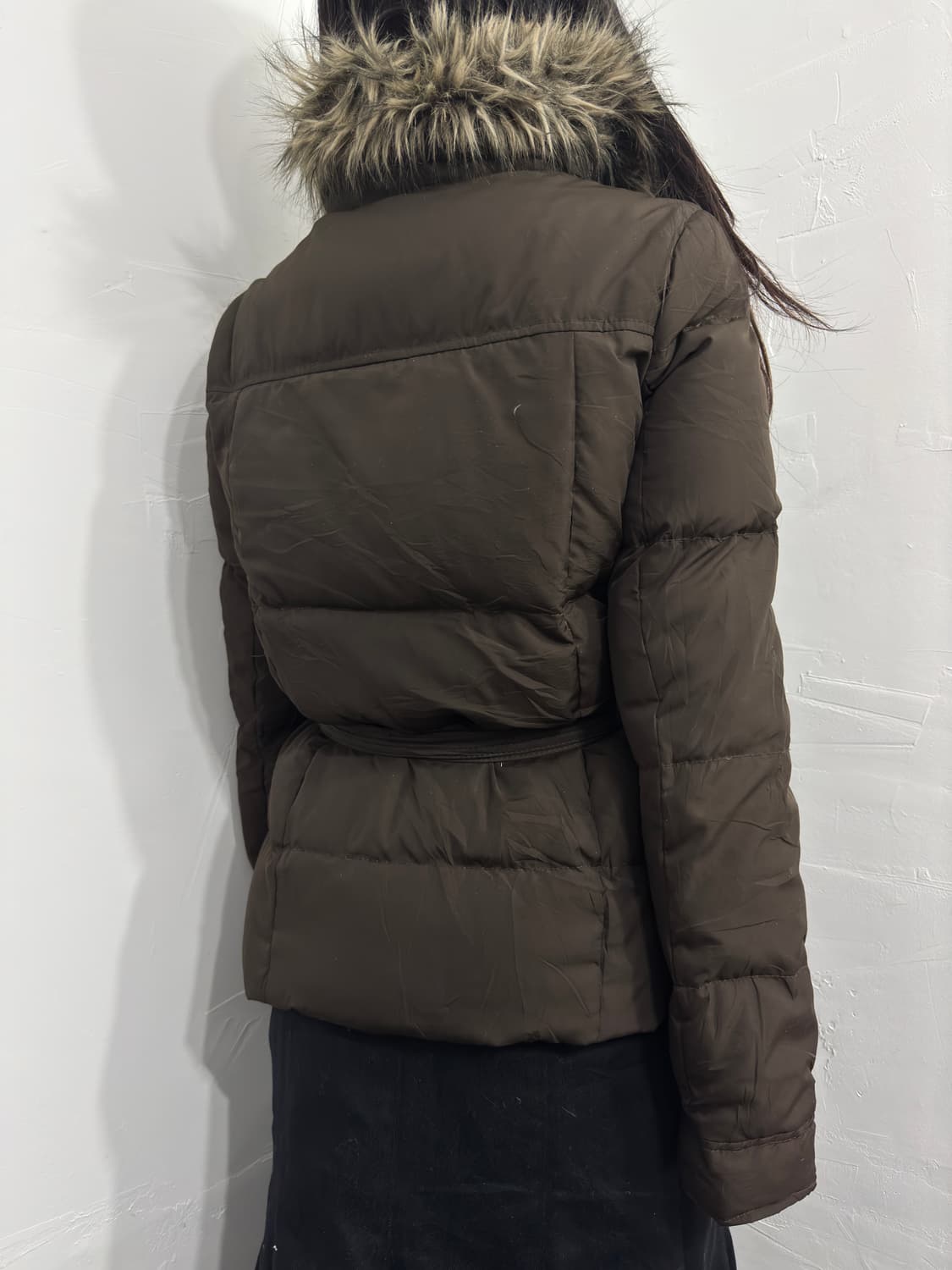 abercrombie brown fur detail padding 상품이미지6