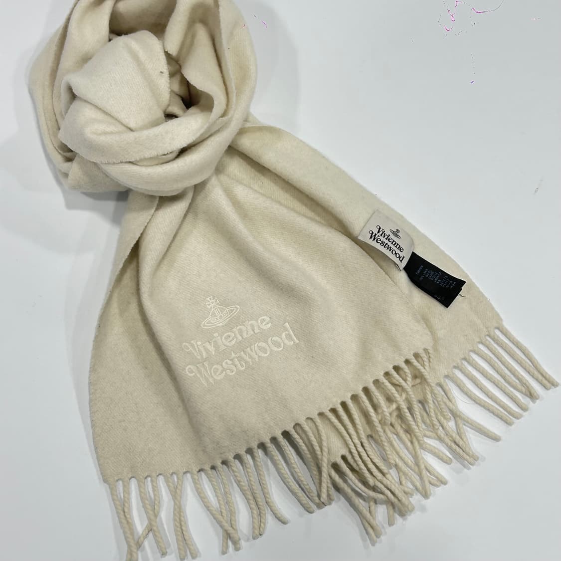 Vivienne westwood 비비안웨스트우드 아이보리 목도리 상품이미지3