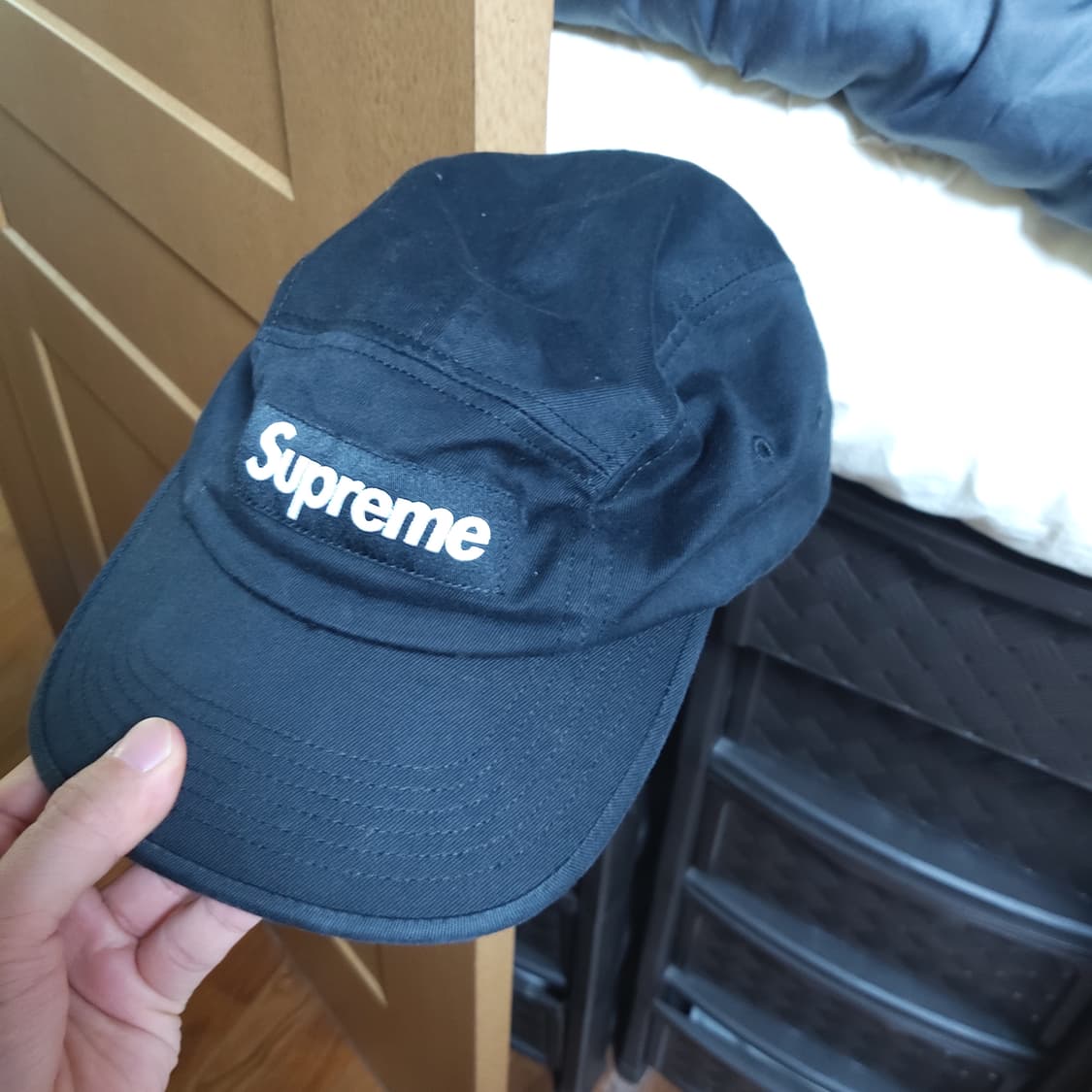 슈프림 워시드 치노 트윌 캠프캡 블랙 상품이미지2