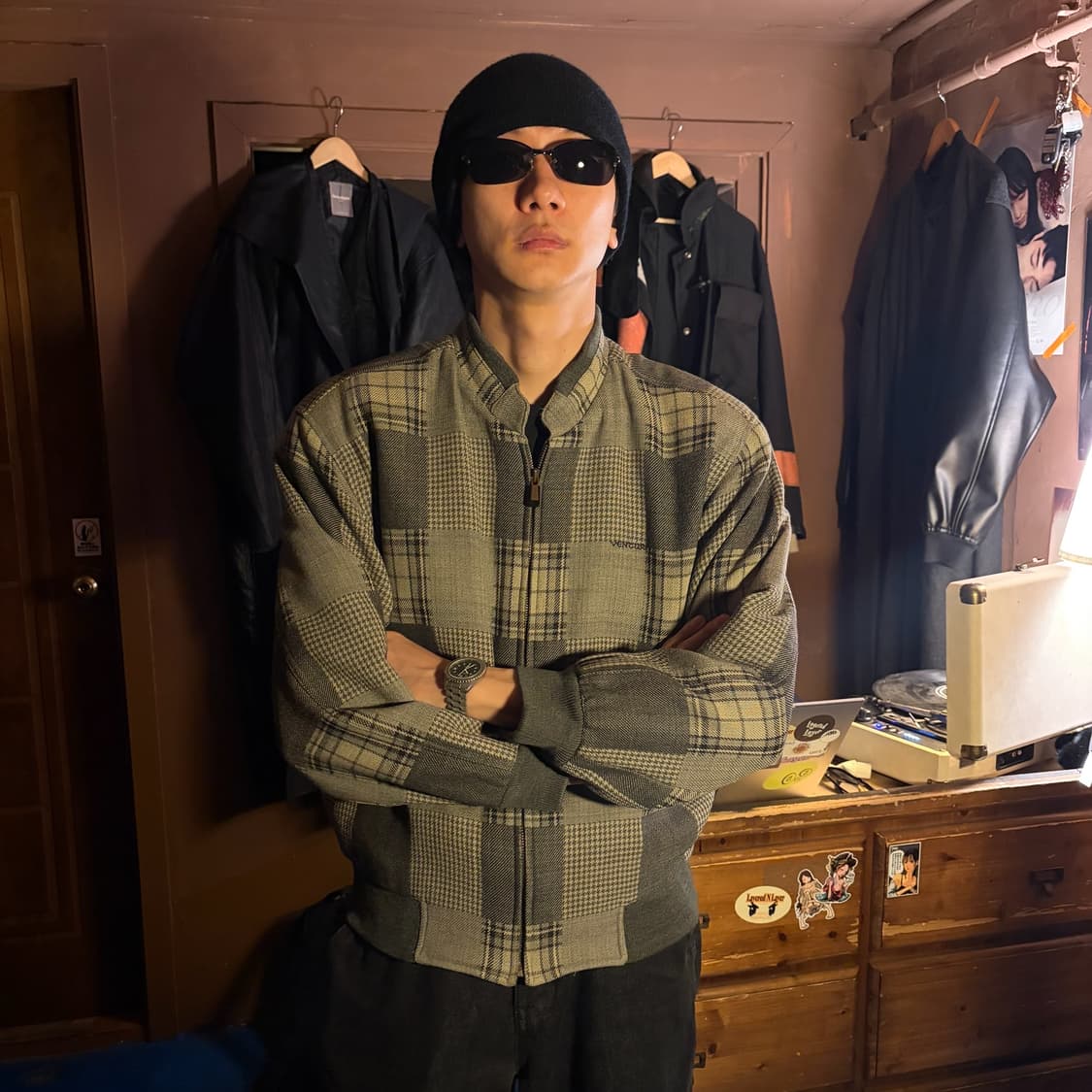 BANDO VENTURA GRAY WOOL SQUARE BOMBER 상품이미지4