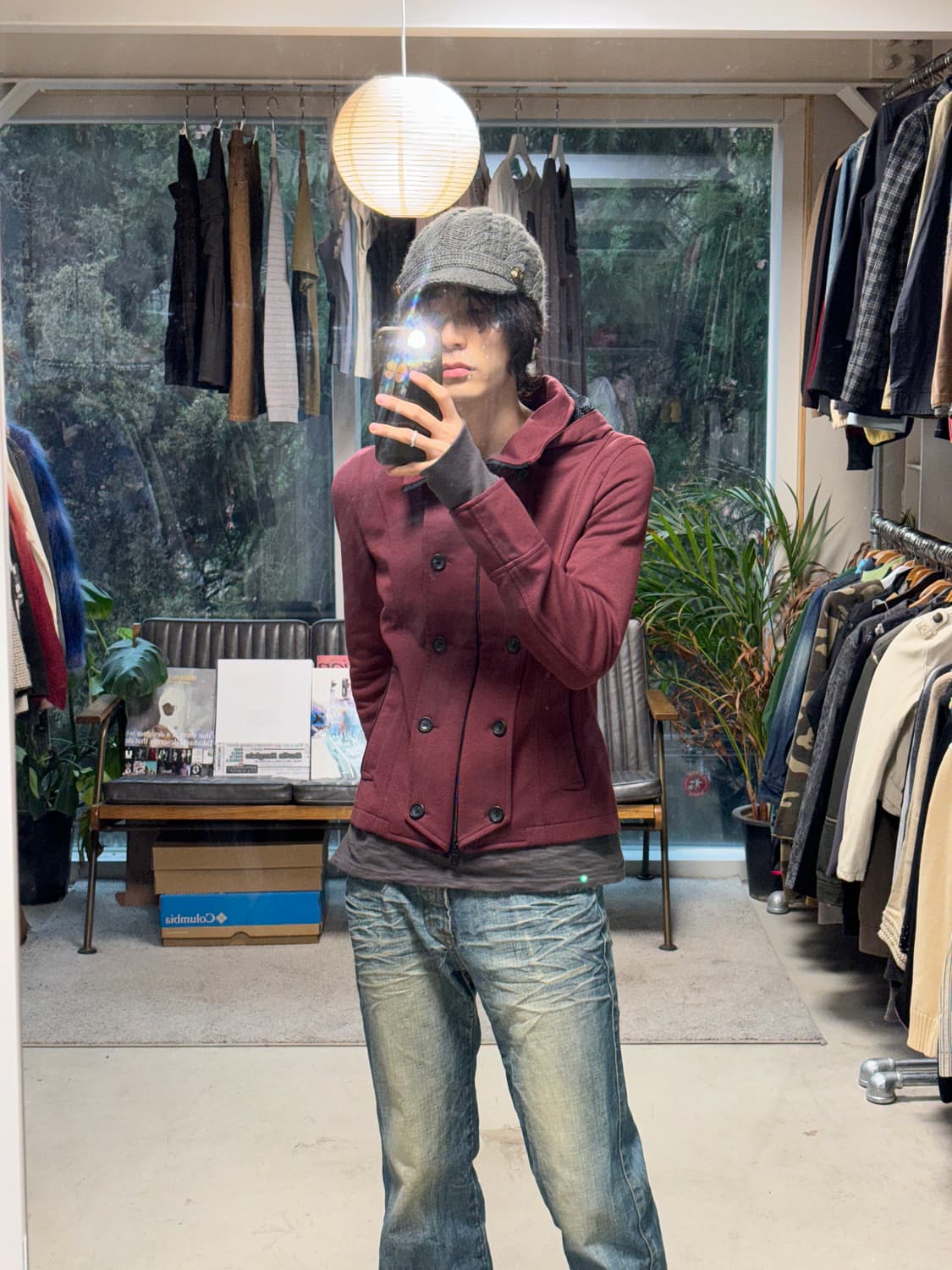 Hideaways 버건디 나폴레옹 후드자켓 상품이미지4