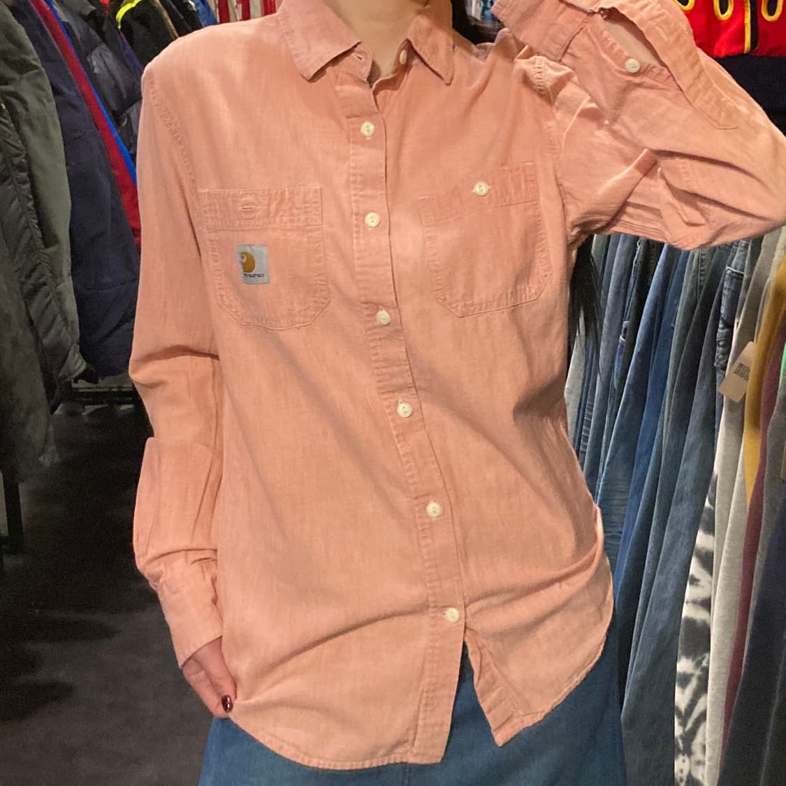 [IM] 칼하트 코랄핑크 긴팔셔츠 상품이미지2