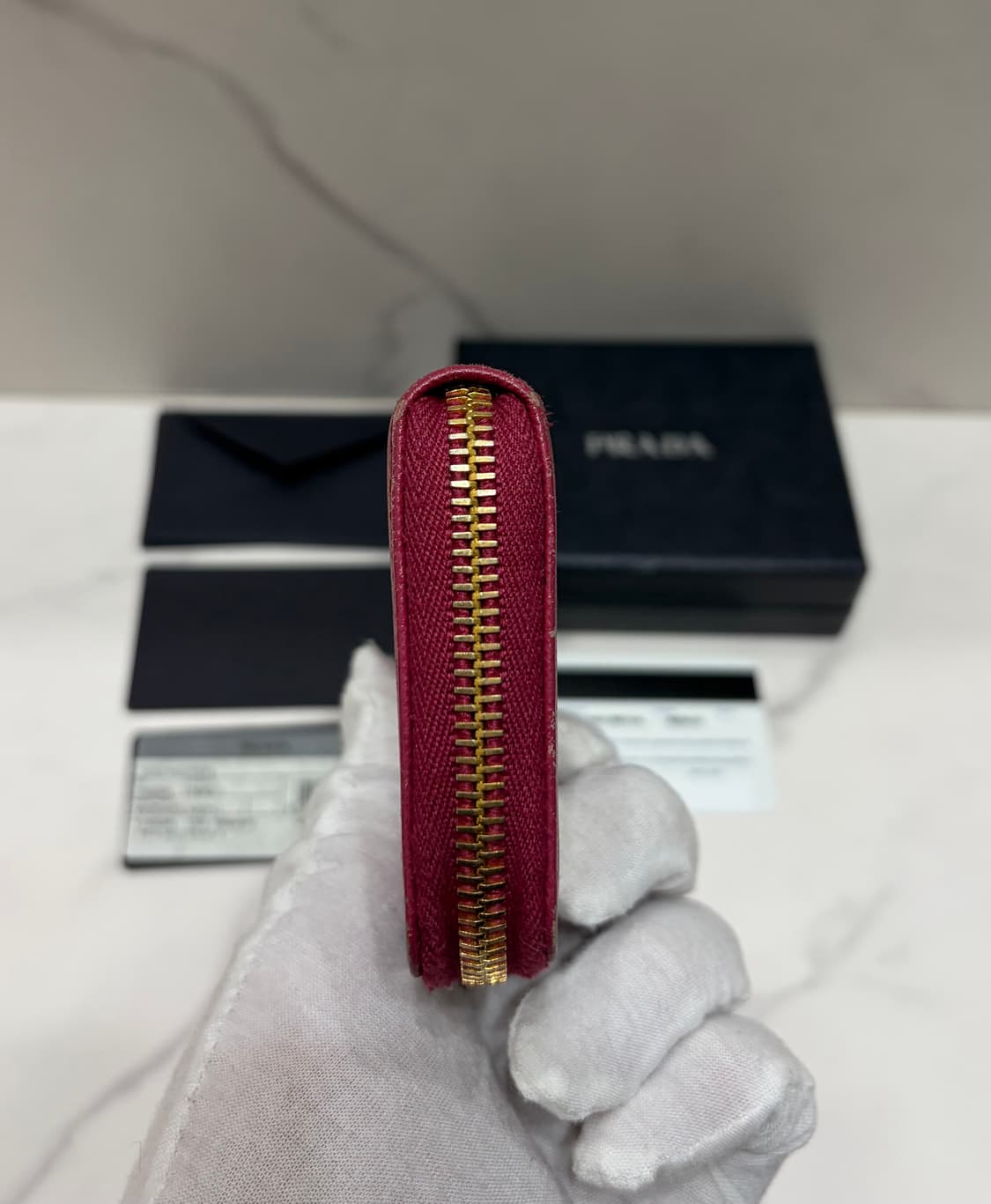 [정품] 프라다 사피아노 핑크 동전지갑  상품이미지6