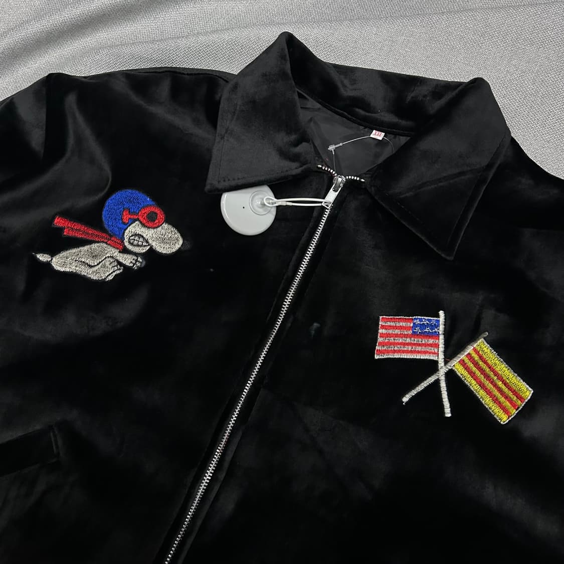 Vintage Snoopy Embroidery Velvet Jacket 상품이미지5