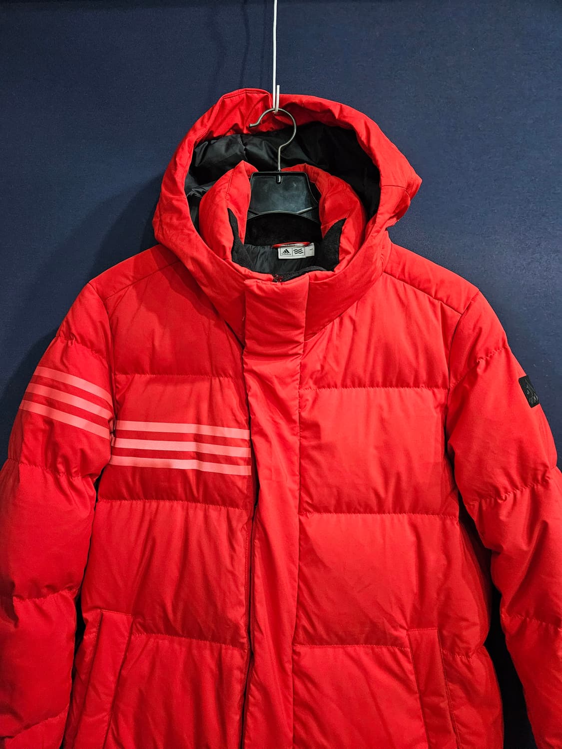 아디다스 레드컬러 남성 100 구스다운 롱패딩  상품이미지7