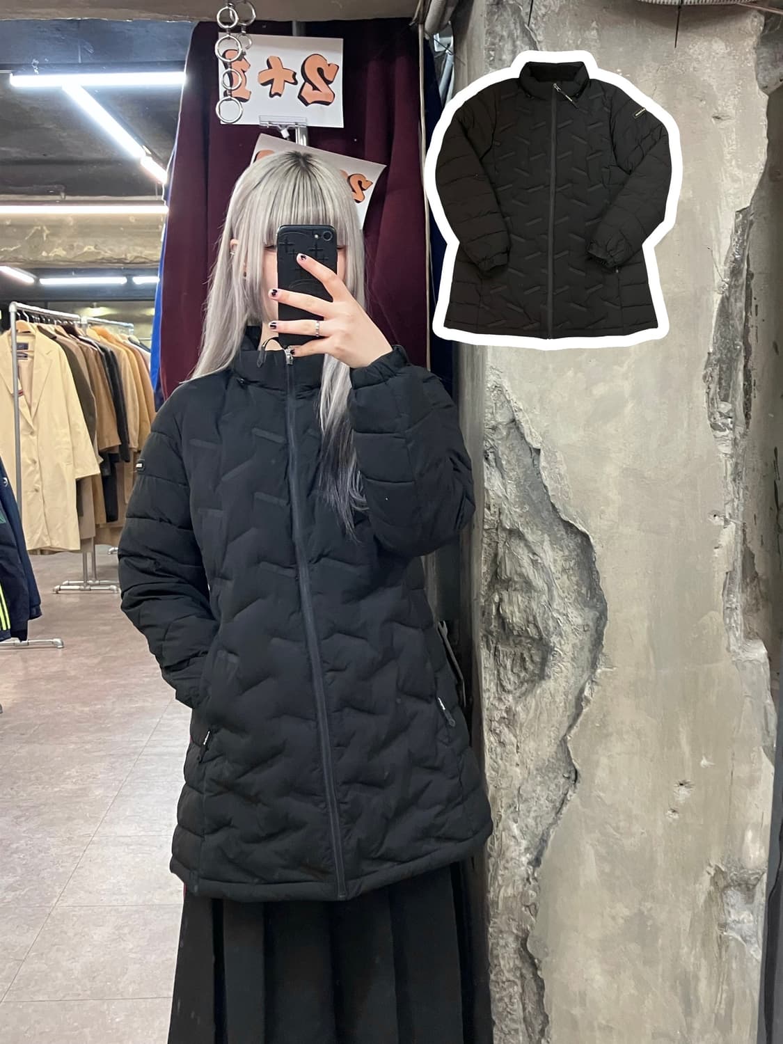 몽벨 패딩 자켓 블랙 95 #csz3527 상품이미지1