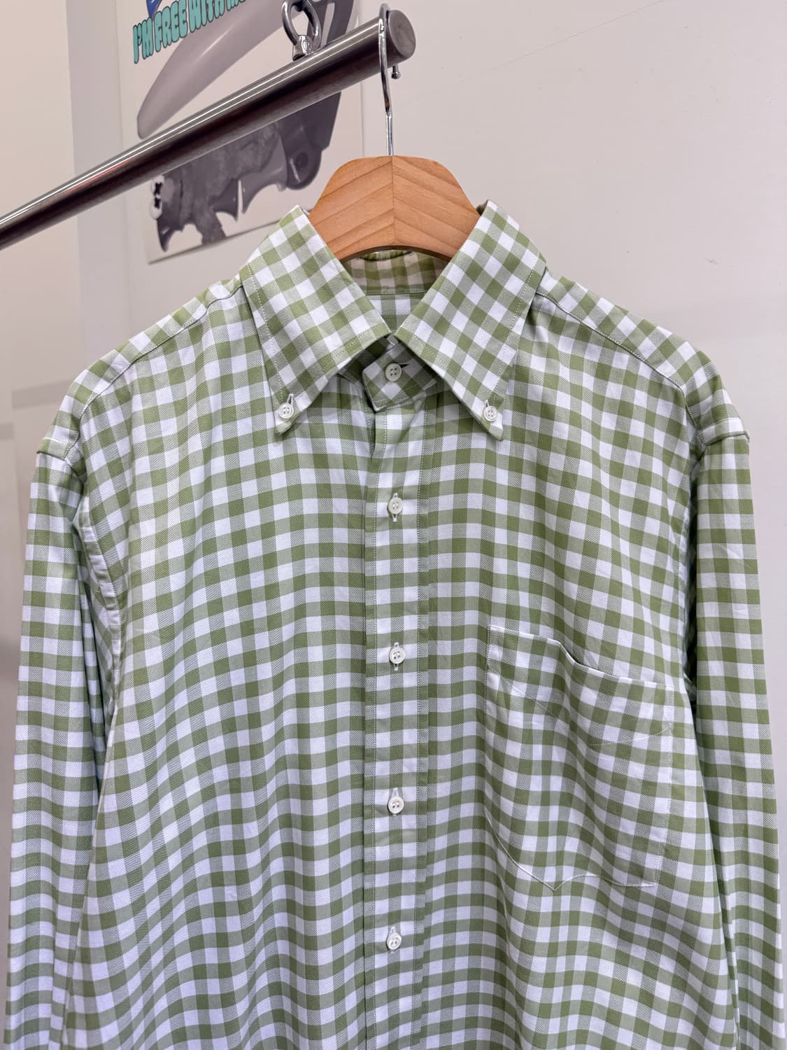 ORIAN FOR BEAMS F (Made in Italy) 깅엄체크셔츠 상품이미지2