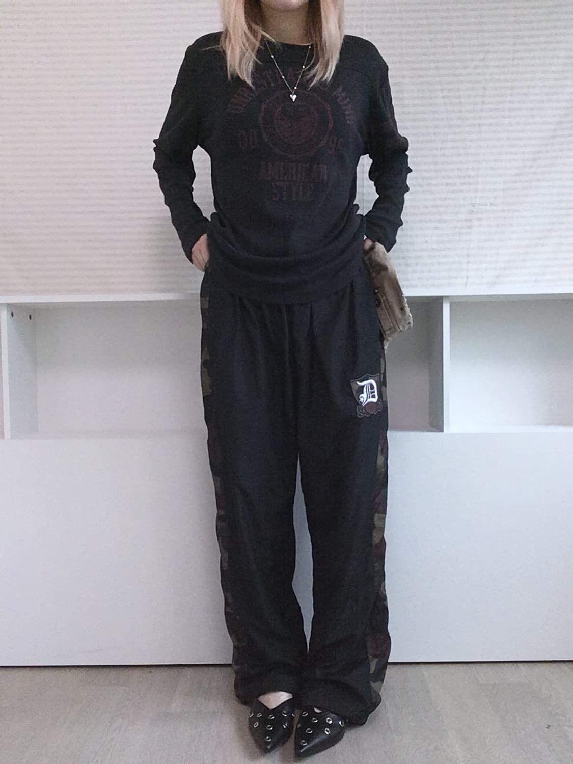 jpn vintage camo patch wide pants 상품이미지5