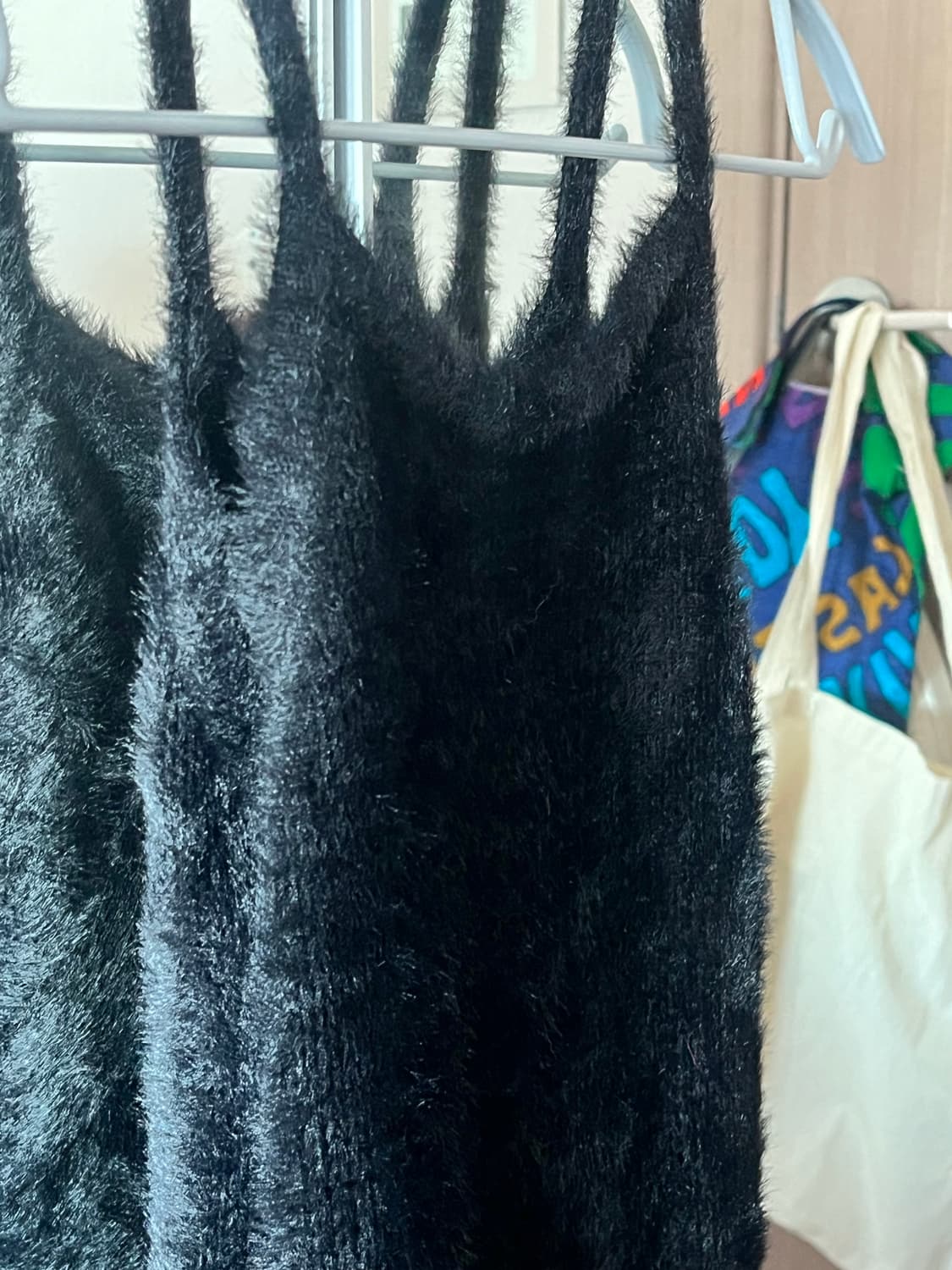 ASURA-블랙 퍼 나시 원피스 상품이미지2