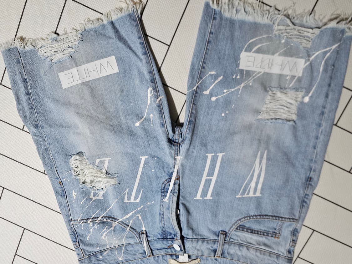 오프화이트 연청 숏팬츠 반바지 33 상품이미지3