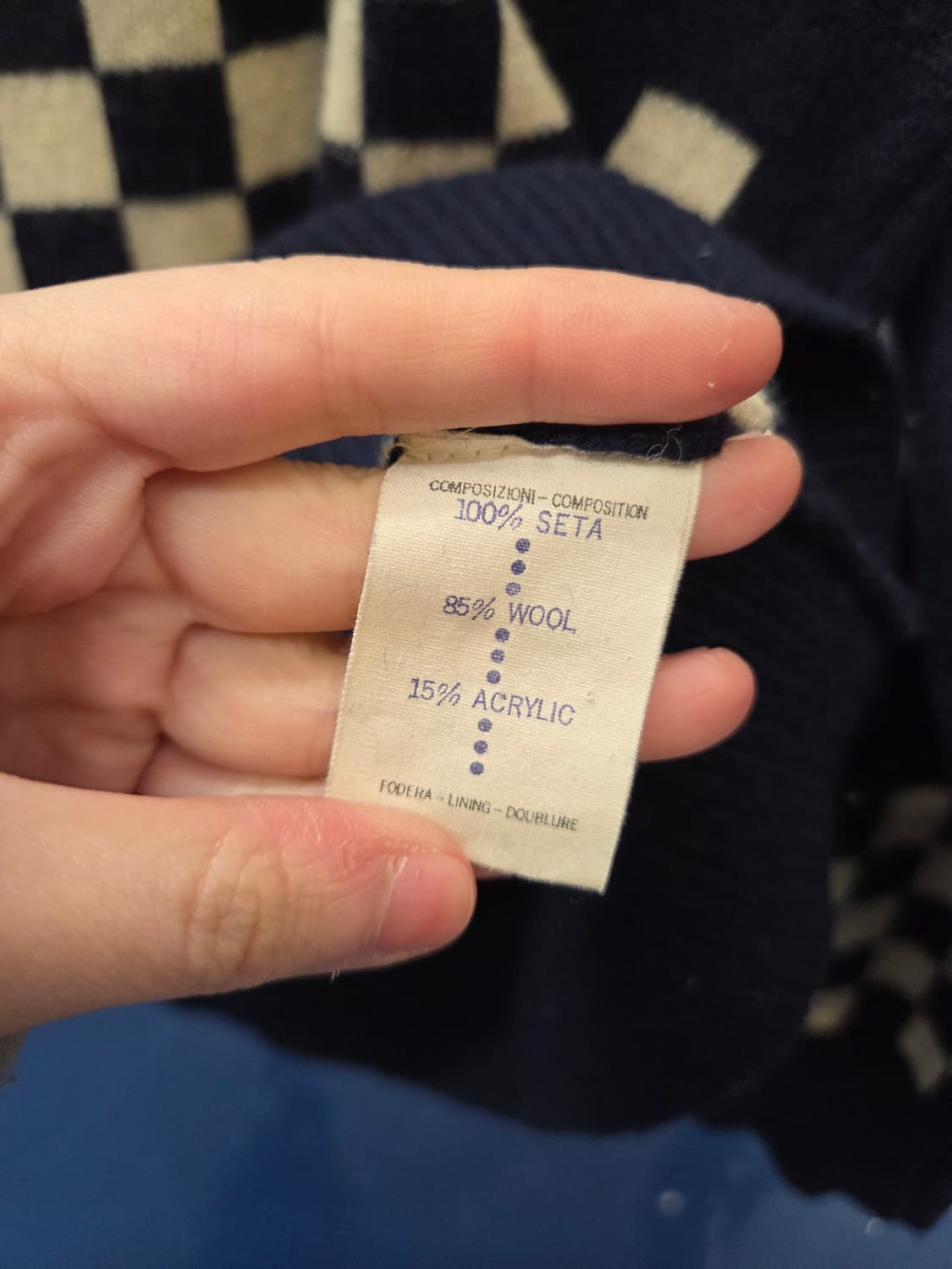 Versace 지아니 베르사체 메두사 체커보드 니트 상품이미지8