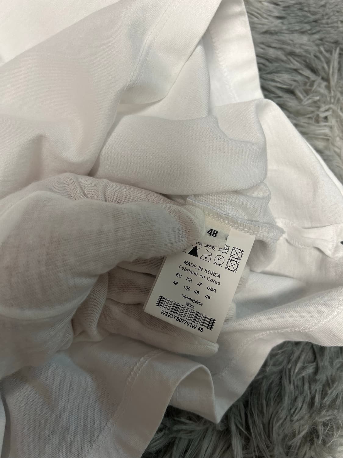 [48 size] 우영미 백로고 반팔티 화이트 상품이미지6