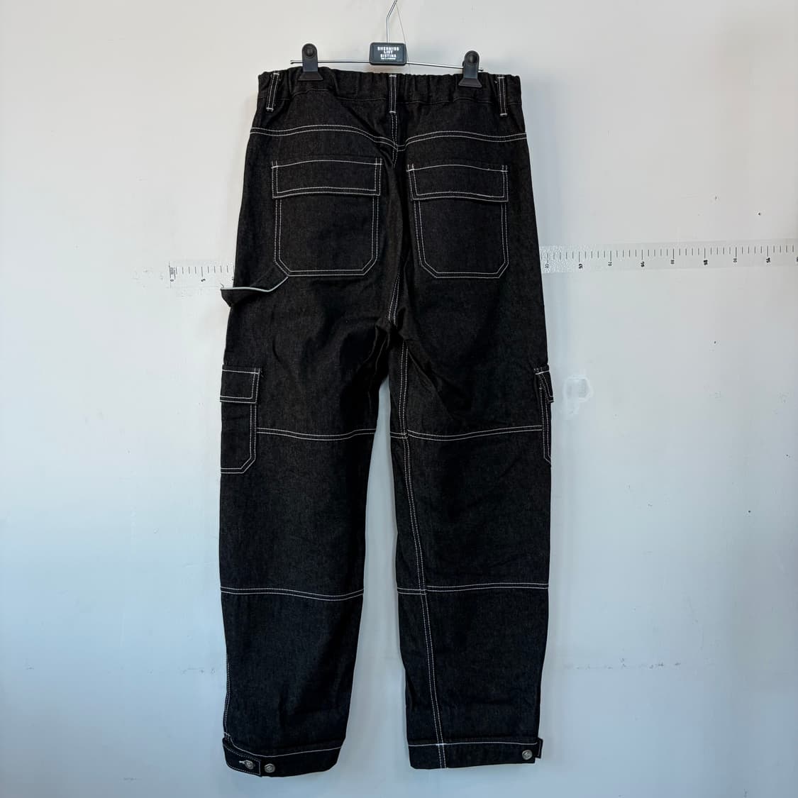 RDVZ 카고 데님 팬츠 블랙 상품이미지4