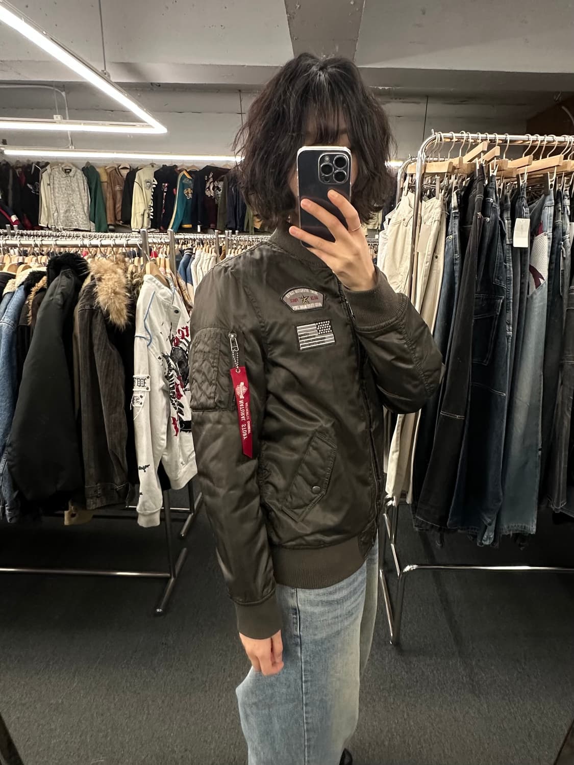 M)Natural story 빈티지 패치 항공 점퍼 상품이미지2