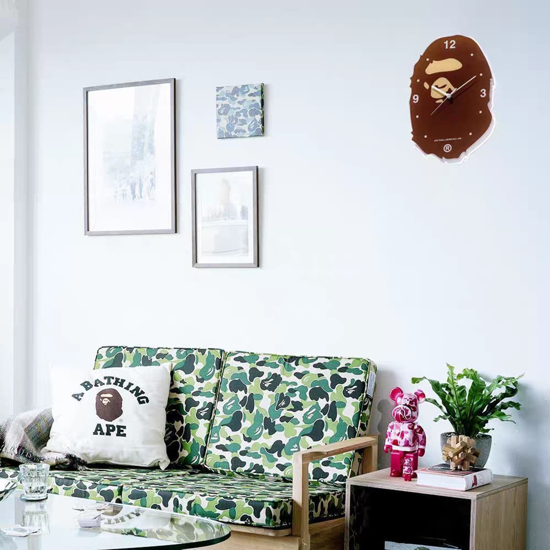 베이프 벽걸이 시계 인테리어 소품 상품이미지4