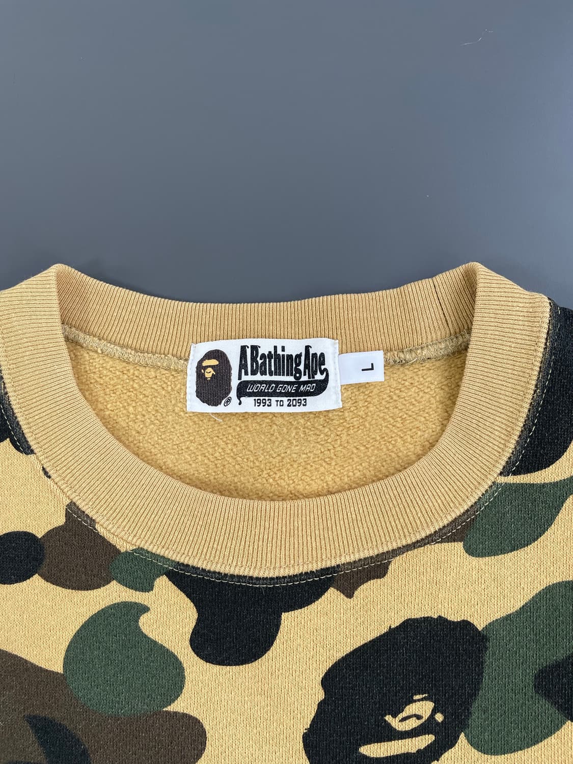[L] BAPE 베이프 1ST 황계 카모 맨투맨 스웻셔츠 상품이미지9