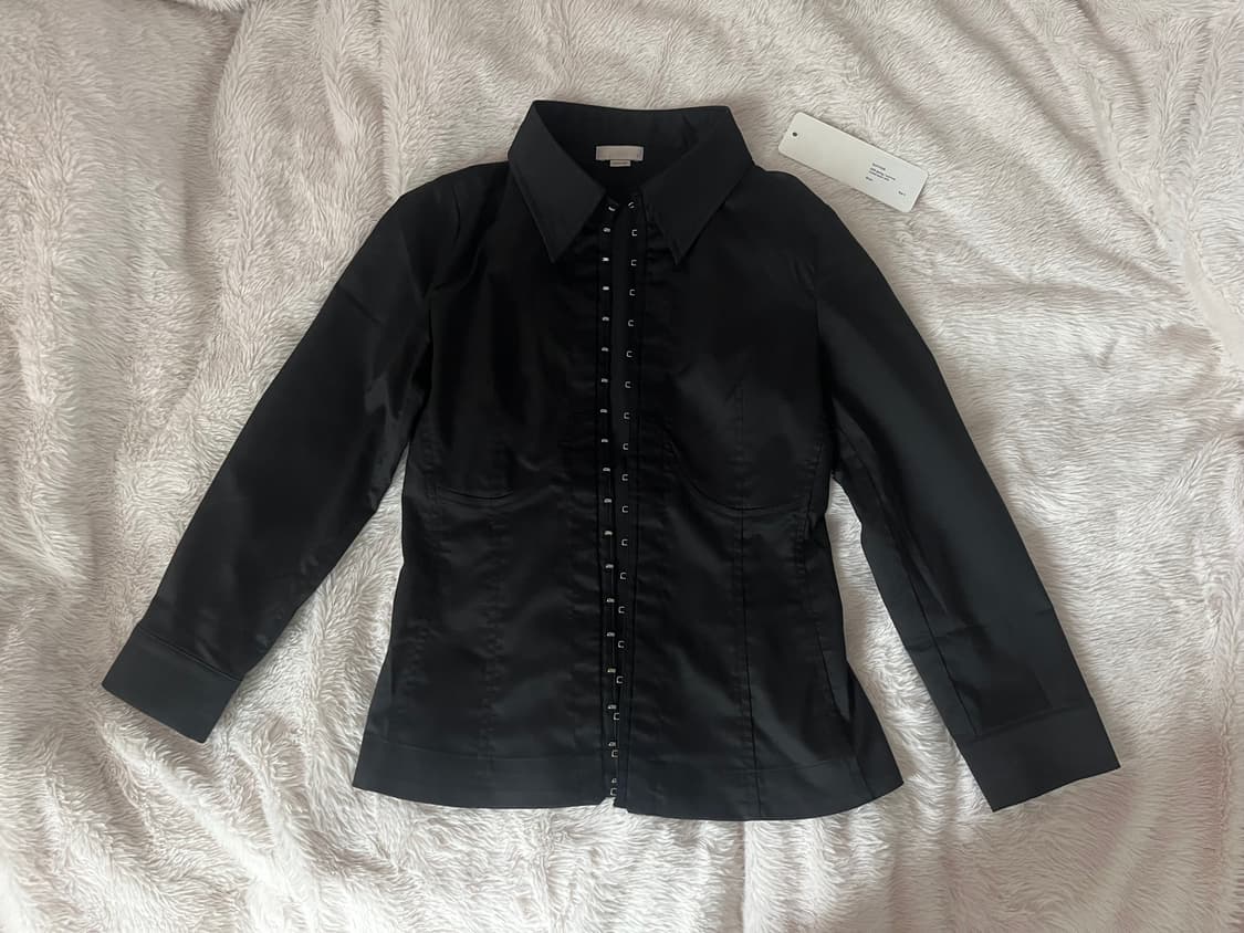 본네 Corset seam shirt (Black) 상품이미지4