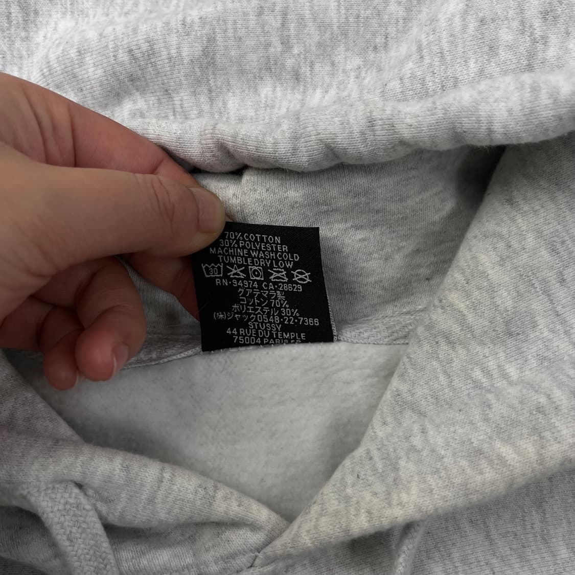 100 스투시 베이직 오트밀 후드티 상품이미지5