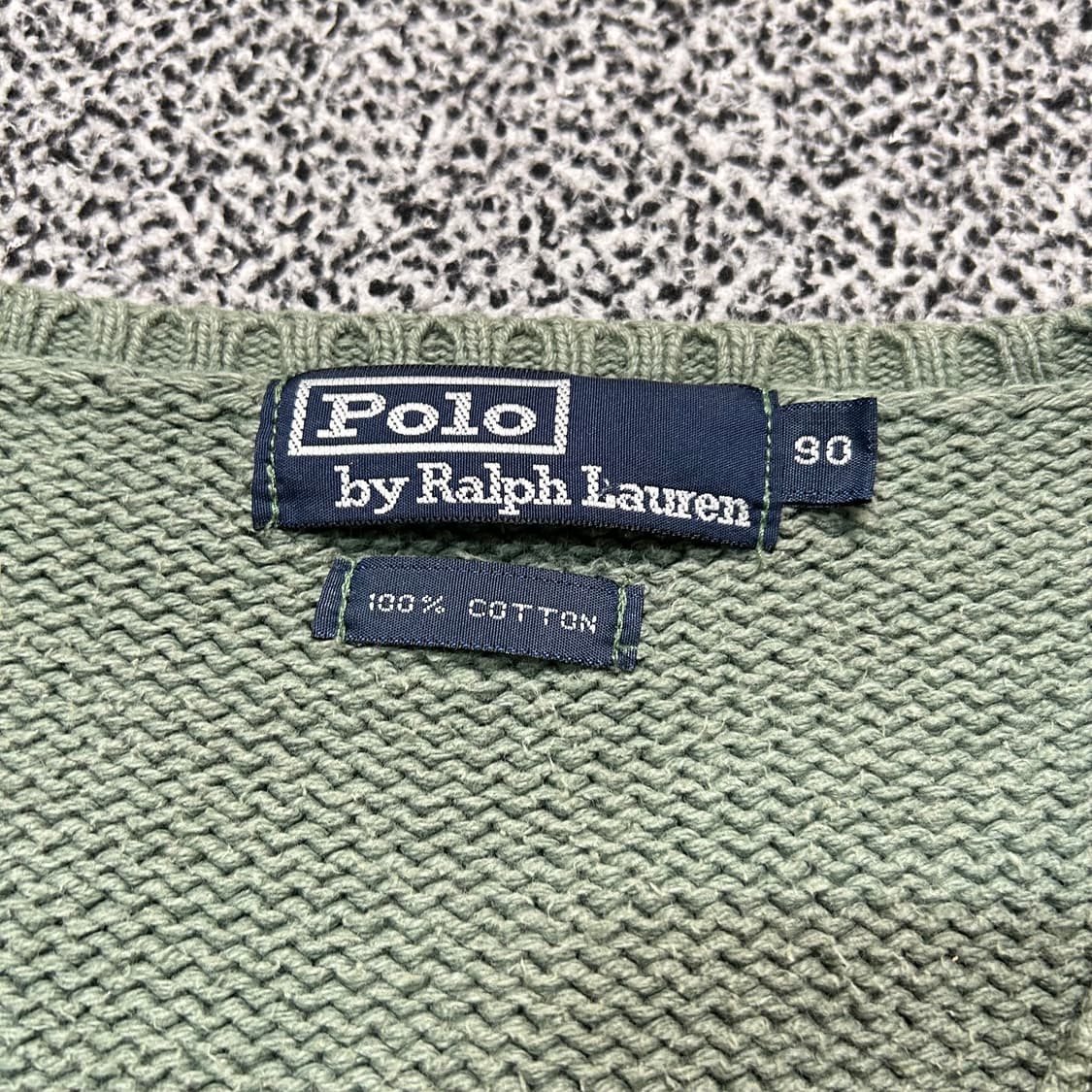 폴로 랄프로렌 브이넥 카키 니트 상품이미지4