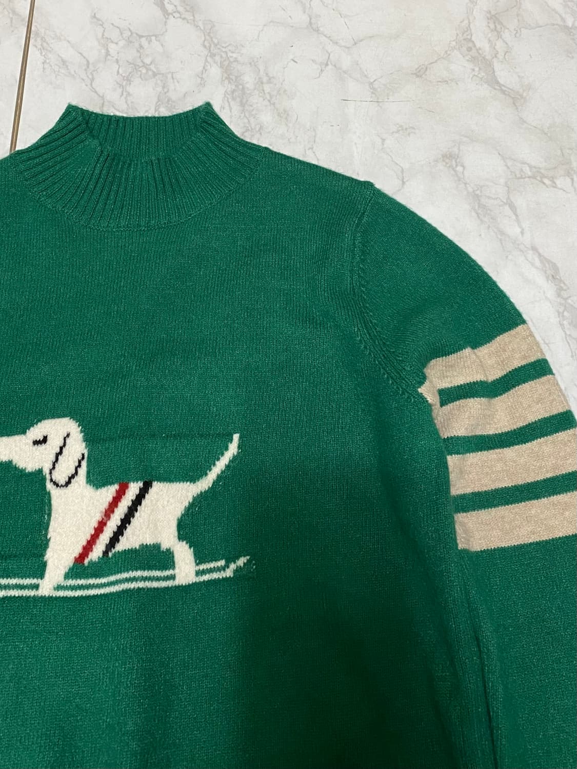 강아지 사선 여성 니트 여성 95 사이즈 상품이미지2