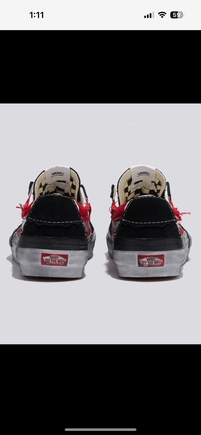 반스 스케이트 리컨스트럭트 블랙 레드 상품이미지9