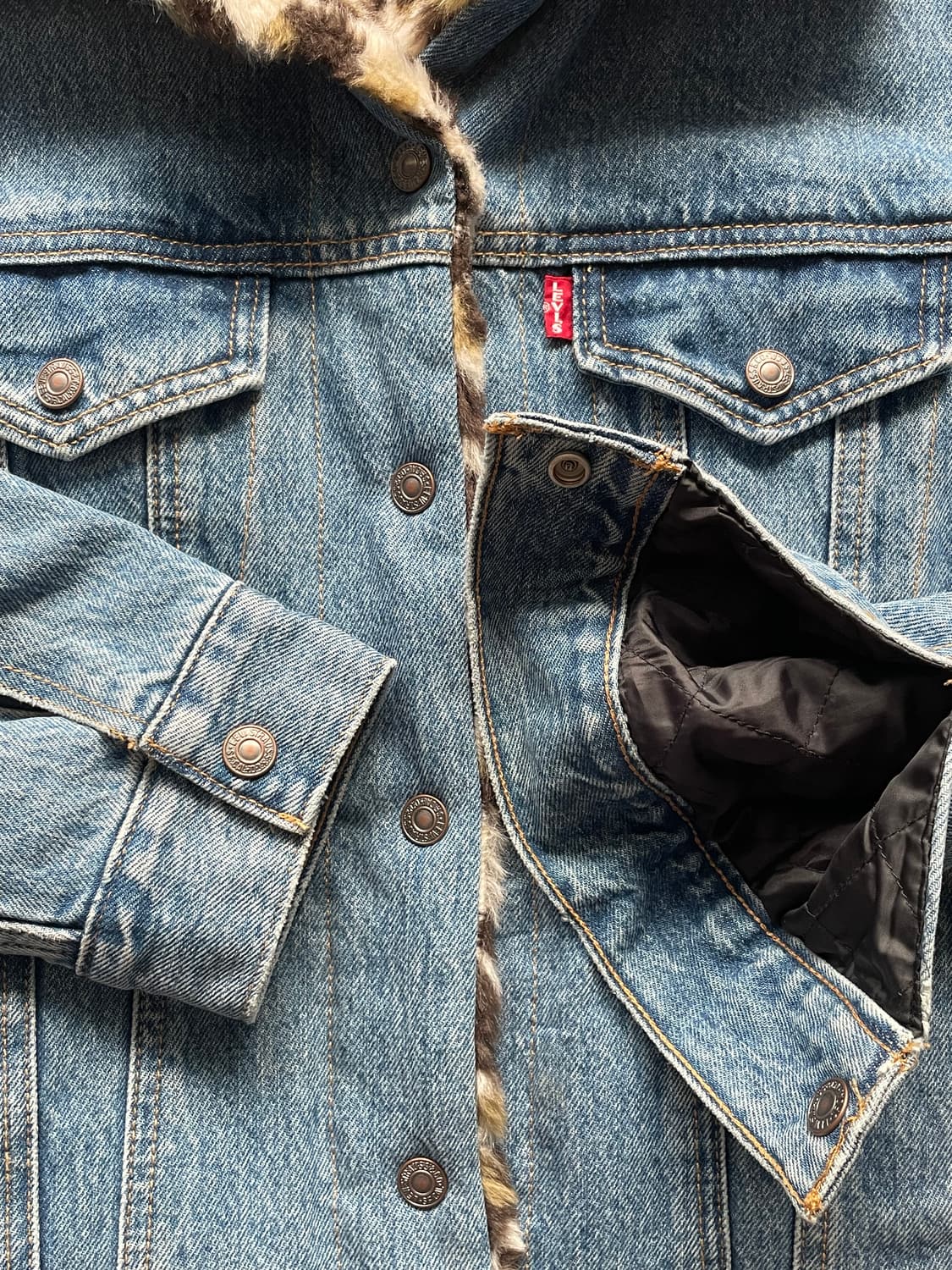 리바이스 레오파드 쉐르파 트러커   상품이미지4